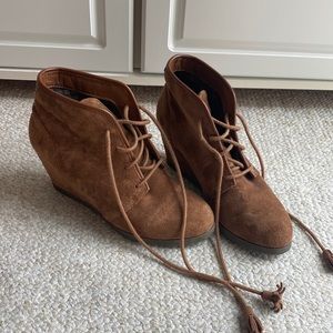 Madden Girl lace-up wedge booties
